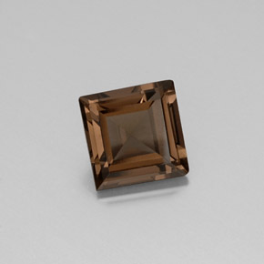 Cuarzo ahumado marrón natural de 4,03 ct, cuadrado, VVS-VS