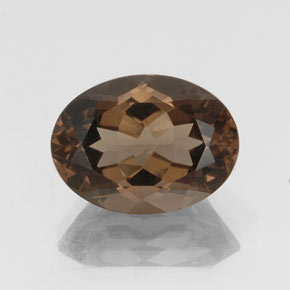 Cuarzo ahumado marrón natural de 8,99 ct, corte óvalo, VS