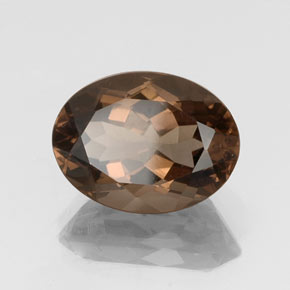 Cuarzo ahumado marrón natural de 8,99 ct, corte óvalo, VS
