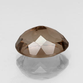 Cuarzo ahumado marrón natural de 9,66 ct, corte óvalo, VVS-VS