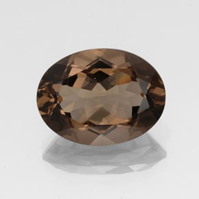 Cuarzo ahumado marrón natural de 8,00 ct, corte óvalo, VS