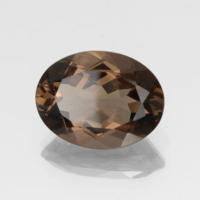 Cuarzo ahumado marrón natural de 8,00 ct, corte óvalo, VS