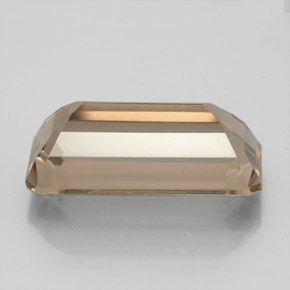 Cuarzo ahumado marrón natural de 6,26 ct, corte esmeralda, VS
