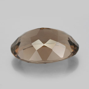 Cuarzo ahumado marrón natural de 11,40 ct, corte óvalo, VS