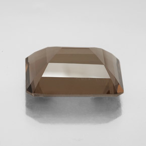 Cuarzo ahumado marrón natural de 12,75 ct, corte esmeralda, VS