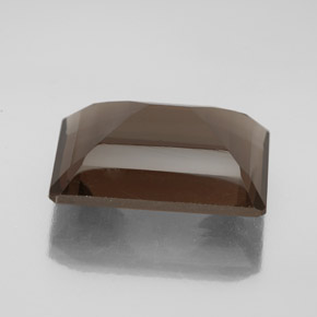 Cuarzo ahumado marrón natural de 13,80 ct, corte esmeralda, VVS-VS