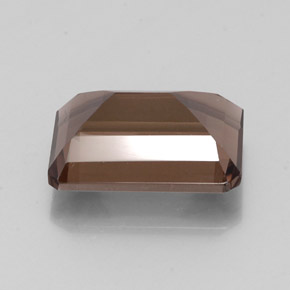 Cuarzo ahumado marrón natural de 14,65 ct, corte esmeralda, VS