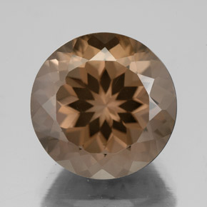 Cuarzo ahumado marrón natural de 8,23 ct, corte redondo, VS