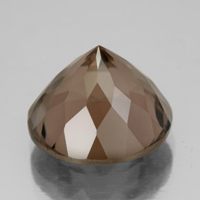 Cuarzo ahumado marrón natural de 8,23 ct, corte redondo, VS