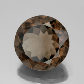 Cuarzo ahumado marrón natural de 7,27 ct, corte redondo, VVS-VS