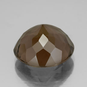 Cuarzo ahumado marrón natural de 7,27 ct, corte redondo, VVS-VS