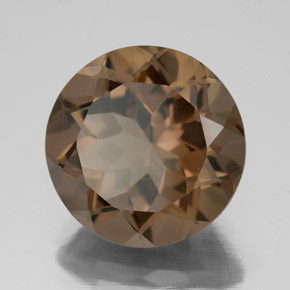 Cuarzo ahumado marrón natural de 7,44 ct, corte redondo, VS