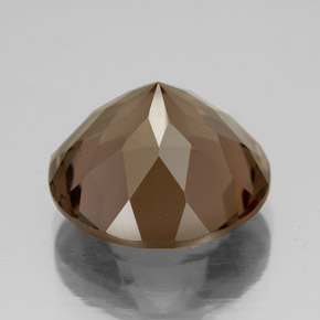 Cuarzo ahumado marrón natural de 7,44 ct, corte redondo, VS