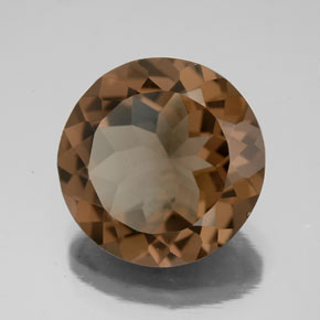 Cuarzo ahumado marrón natural de 6,36 ct, corte redondo, VS