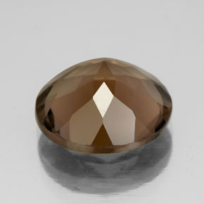 Cuarzo ahumado marrón natural de 6,36 ct, corte redondo, VS
