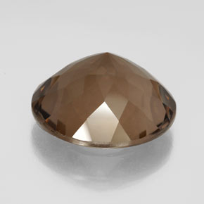 Cuarzo ahumado marrón natural de 21,68 ct, corte redondo, VS