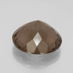 Cuarzo ahumado marrón natural de 11,67 ct, corte redondo, VS