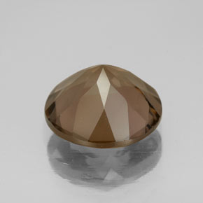 Cuarzo ahumado marrón natural de 4,10 ct, corte redondo, VS