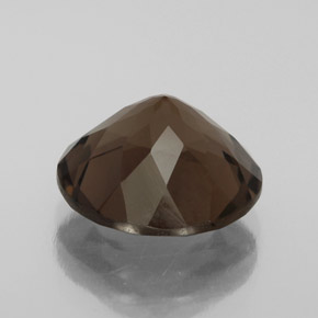 Cuarzo ahumado marrón natural de 4,16 ct, corte redondo, VVS-VS