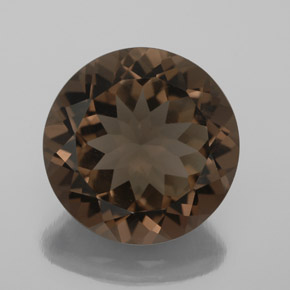 Cuarzo ahumado marrón natural de 6,23 ct, corte redondo, VS
