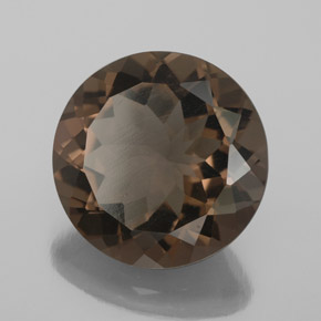 Cuarzo ahumado marrón natural de 6,23 ct, corte redondo, VS