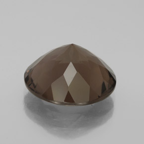 Cuarzo ahumado marrón natural de 6,23 ct, corte redondo, VS