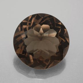 Cuarzo ahumado marrón natural de 5,89 ct, corte redondo, VVS-VS