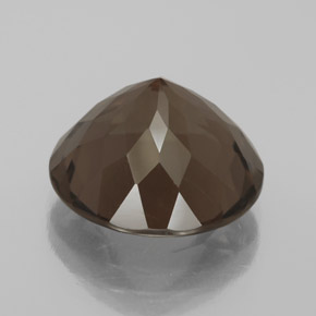 Cuarzo ahumado marrón natural de 7,23 ct, corte redondo, VS