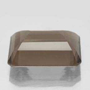 Cuarzo ahumado marrón natural de 13,62 ct, corte esmeralda, VS