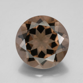 Cuarzo ahumado marrón natural de 7,19 ct, corte redondo, VS