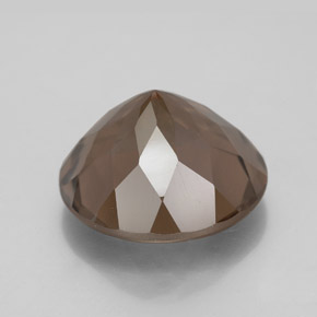Cuarzo ahumado marrón natural de 7,19 ct, corte redondo, VS