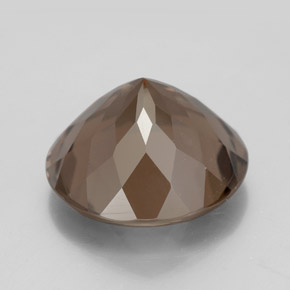 Cuarzo ahumado marrón natural de 8,45 ct, corte redondo, VVS-VS