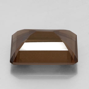 Cuarzo Ahumado Marrón natural de 14.50 ct, corte esmeralda, VVS-VS