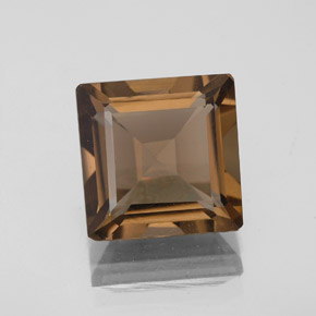Cuarzo ahumado marrón natural de 3,29 ct, corte esmeralda, VS