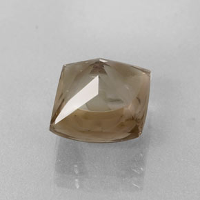 Cuarzo ahumado marrón natural de 4,20 ct, cuadrado, transparente
