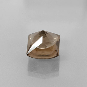 Cuarzo ahumado marrón natural de 4,51 ct, cuadrado, transparente
