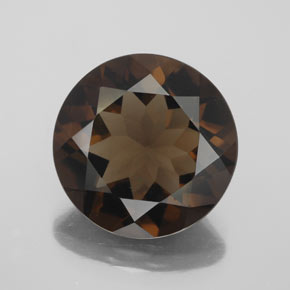 Cuarzo ahumado marrón natural de 7,31 ct, corte redondo, VS