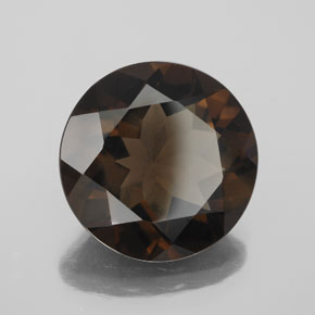 Cuarzo ahumado marrón natural de 7,31 ct, corte redondo, VS