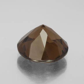 Cuarzo ahumado marrón natural de 8,90 ct, corte redondo, VS