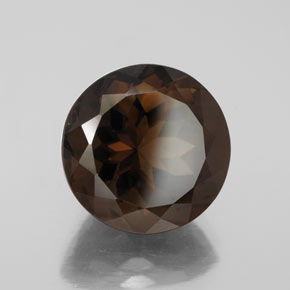 Cuarzo ahumado marrón natural de 7,80 ct, corte redondo, VS