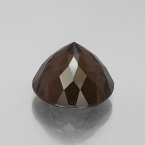 Cuarzo ahumado marrón natural de 7,80 ct, corte redondo, VS