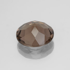 Cuarzo ahumado marrón natural de 3,57 ct, corte redondo, VVS