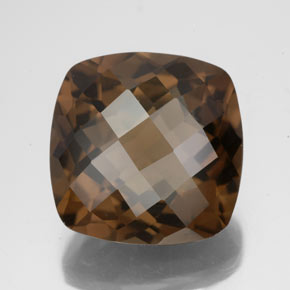 Cuarzo ahumado marrón natural de 8,19 ct, corte cojín, VS