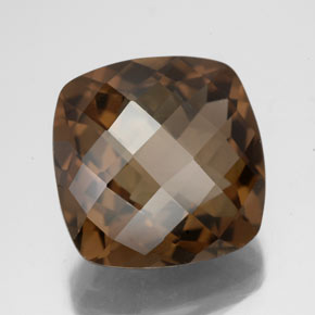 Cuarzo ahumado marrón natural de 8,19 ct, corte cojín, VS