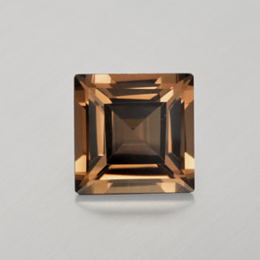 Cuarzo ahumado marrón natural de 4,03 ct, cuadrado, VS