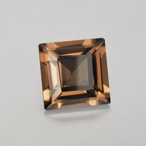 Cuarzo ahumado marrón natural de 4,03 ct, cuadrado, VS