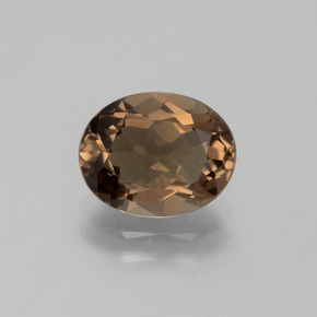 Cuarzo ahumado marrón natural de 2,30 ct, corte óvalo, VVS-VS