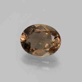 Cuarzo ahumado marrón natural de 2,30 ct, corte óvalo, VVS-VS