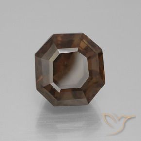cuarzo ahumado Marrón sombra natural de 9.02 ct, Corte Octágono / Esmeralda, VS