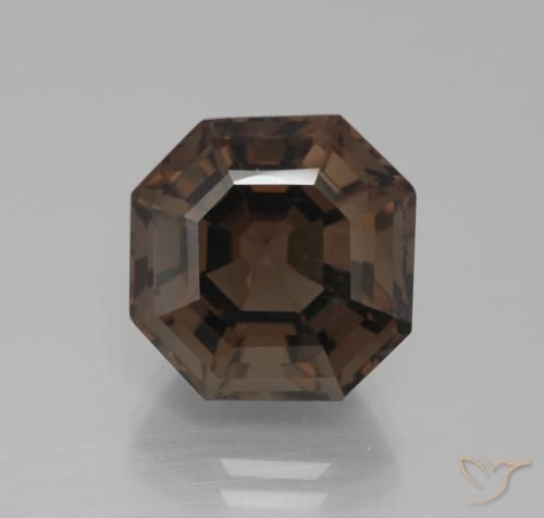 10.20ct Natural Marrón sombra cuarzo ahumado, corte esmeralda, VVS-VS